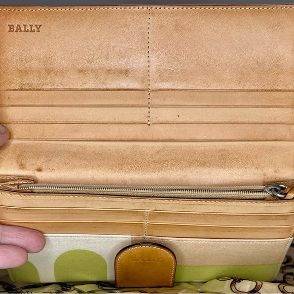 Bally Canvas Long Wallet with Leather Snap - Picture 2 of 13